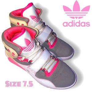 Adidas Sneakers Women Size 7.5 Pink High Tops